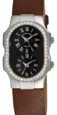 Philip Stein Women's 1DBCBZBR Diamond Lizard Strap Watch