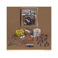 72 Piece Civil War Plastic Army Men Play Set ~ 52mm Union and Confederate Figures, Bridge, Horses, Canon, More!