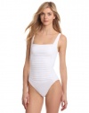 Calvin Klein Women's Pleat Front One-Piece