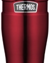 Thermos Stainless King 16-Ounce Leak-Proof Travel Mug, Cranberry