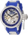 Invicta Men's 1089 Russian Diver Mechanical Skeleton Dial Blue Polyurethane Watch