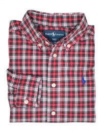 Ralph Lauren Toddler Boy's Blake Plaid Shirt (2/2T, Red Multi)