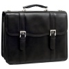 McKleinUSA FLOURNOY 85955 Black Leather Double Compartment Laptop Case