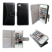 Bear Motion Luxury 100 Percent Genuine Top Lambskin Leather Case for iPhone 5 (Black)