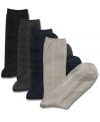 Simplify your workweek style with these cable knit socks from Club Room.