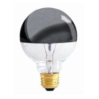 Bulbrite 100G25HM Half Chrome 100W Globe Shape Bulb