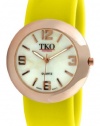 TKO ORLOGI Women's TK614-RYL Rose Gold Slap Metal Yellow Watch