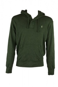 Polo by Ralph Lauren Mens Olive Green Logo Hoodie Sweatshirt M