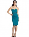 Catherine Malandrino Women's Strapless Dress, Aqua, Large