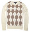 TOMMY HILFIGER Mens Argyle V-Neck Plaid Knit Sweater