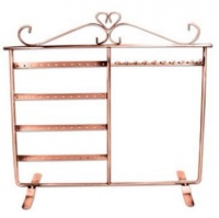 12w Table Top Copper Color Necklace and Earring Holder / Earring Organizer / Earring Stand / Earring Tree