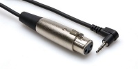 Hosa Angled 1/8 Stereo to Female XLR Cable - Right Angle, 1 Foot