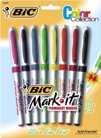 BIC Mark-It Color Collection Ultra Fine Permanent Marker 8ct, Ast (GPMUP81-Ast)