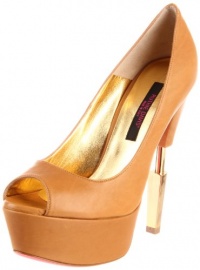 Ruthie Davis Women's Angel Peep-Toe Pump,Honey/Gold,37 EU / 7 2A(N) US