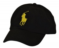 Polo Ralph Lauren Big Pony US OPEN Adjustable Hat Cap Black-One Size