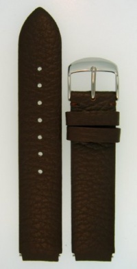 JP Leatherworks Leather Watchband Fits Philip Stein Large Size 2, 20mm Dark Chocolate Brown With Spring Bars