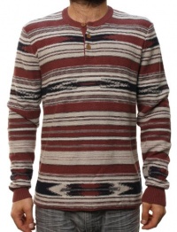 Lucky Brand Men's Striped Linen Sweater Red, Gray, & Blue 7M50094-MLT/960