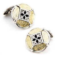 Sterling Silver Clover Filigree Cufflinks