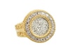 Delatori 18kt Gold Plated with Silver Accentswhite Druzy Ring