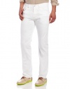 AG Adriano Goldschmied Men's Matchbox Slim Straight Jean, White, 34