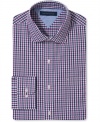 Classic gingham makes this Tommy Hilfiger dress shirt the perfect complement to jean, khakis or dress pants.