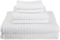 Kassatex 100-Percent Combed Extra Long Staple Turkish Cotton from our Urbane Collection 6-Piece Solid Towel Set, White