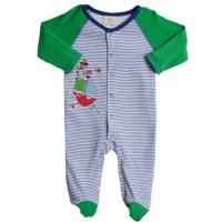 Absorba Newborn Boys (0-9 months) 1 pc blue striped pirate layette sleeper set