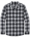 This DC shoes plaid button down has a rugged personality to go with your laid back style.