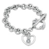 Love Knot, Sterling Silver and Diamond Charm Bracelet, 1/2 ctw.