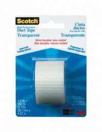 Scotch 2105-CD Transparent High Performance Duct Tape, 5-Yards, Clear