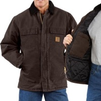 Carhartt Men's Big-Tall Artic Quilt Lined Sandstone Traditional Coat