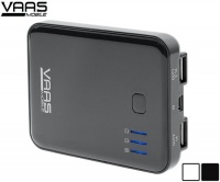 Vaas 5000mAh Dual Port External Rechargeable Battery Pack VM50BK for all iPad, iPhone, iPod, Android, PSP - Black