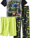 AME Boy's Neon Warriors Avengers 3-Pc Sleepwear Set, Multi, 4