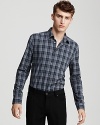 Check this one off your list: the sleek, slim fit check shirt crafted in crisp cotton.