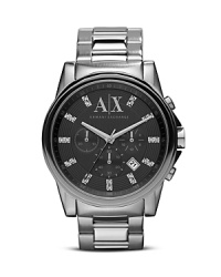 This cool gray watch from Armani Exchange is a solid piece of fashion hardware. Crafted of stainless steel, it features chronograph movement for an uptick in stylish practicality.