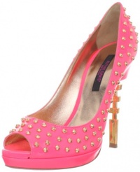 Ruthie Davis Women's Punkie Peep-Toe Pump,Bubblegum/Rosegold,37 EU / 7 2A(N) US