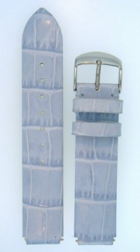 Fits Philip Stein size 1 18mm Baby Blue Alligator Grain Leather Watchband With Spring Bars By JP Leatherworks