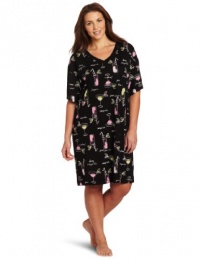 HUE Women's Plus Sangria Summer Sleep Shirt