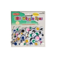 Charles Leonard Inc., Wiggle Eyes, Peel'n Stick, Assorted Colors & Sizes, 100/Bag (64535)