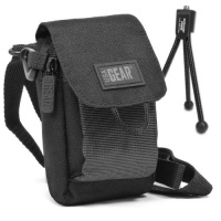 Durable Compact Portable Camera Case for Canon Powershot SX260 HS , SX240 HS , A2300 , Elph 520 HS , 530 HS , 320 HS and many more - Includes Convenient Shoulder Strap & Mini Tripod