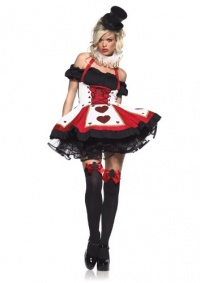 Leg Avenue Women's 2 Piece Pretty Playing Card Costume Includes Dress And Neck Piece