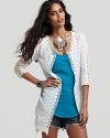 Free People Cardigan - Cabana Eyelet