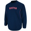 MLB Mens Boston Red Sox Long Sleeve Crew Neck Thermabase Tech Fleece Pullover By Majestic