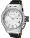 Invicta Men's 1134 Corduba White Dial Black Leather Watch