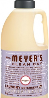 Mrs. Meyer's Clean Day 2x HE Liquid Laundry Detergent, Lavender, 64-Ounce Bottles (Pack of 6)