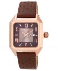 Change up your watch style with this rose-gold accented timepiece from Vince Camuto.