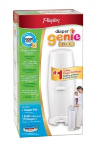 Playtex Diaper Genie Elite Diaper Disposal Pail, White