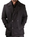 Kenneth Cole New York Wool Blend Peacoat Coat Jacket Gray Size M