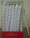 Macy's Silver Glittered White Plastic Christmas Tree Icicles ~ Box of 40