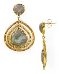 Roll with the stones. In faceted labradorite, this pair of teardrop earrings from Coralia Leets adds sparkle to every day attire, or a festive flourish to evening looks.